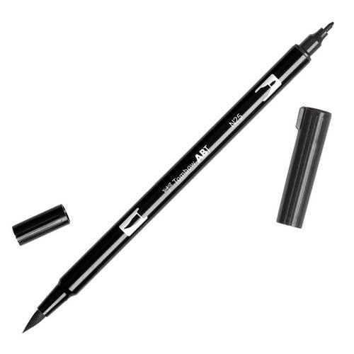 טומבו ABT טוש מכחול דו צדדי - TOMBOW LAMP BLACK N25