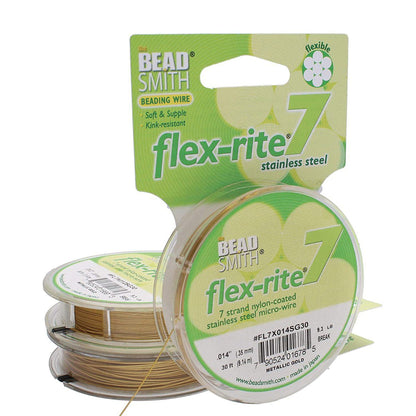 חוט מתכת מצופה 0.35 ממ FLEX-RITE 7 -זהוב