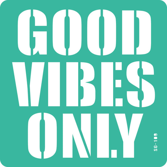 סטנסיל דביק השראה - GOOD VIBES ONLY