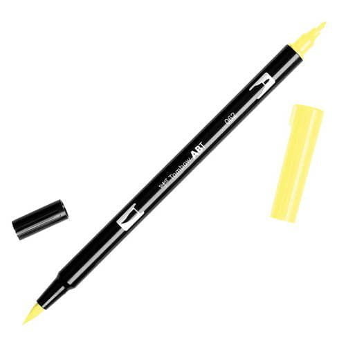 טומבו ABT טוש מכחול דו צדדי - TOMBOW PALE YELLOW 062