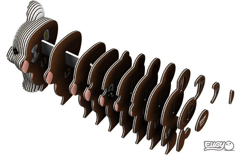 ערכת יוגי הרכבה 3D - דוב 039 - דוארט | DoArt