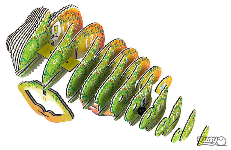 ערכת יוגי הרכבה 3D - זיקית 075