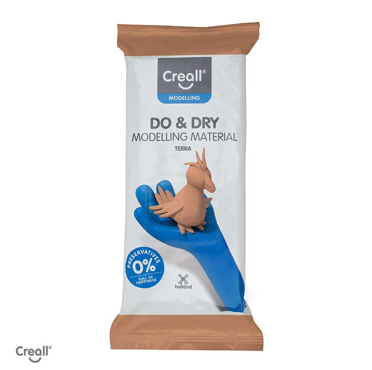 דו אנד דריי – חומר פיסולי רך חום טרקוטה - 500 גרם - דוארט | DoArt