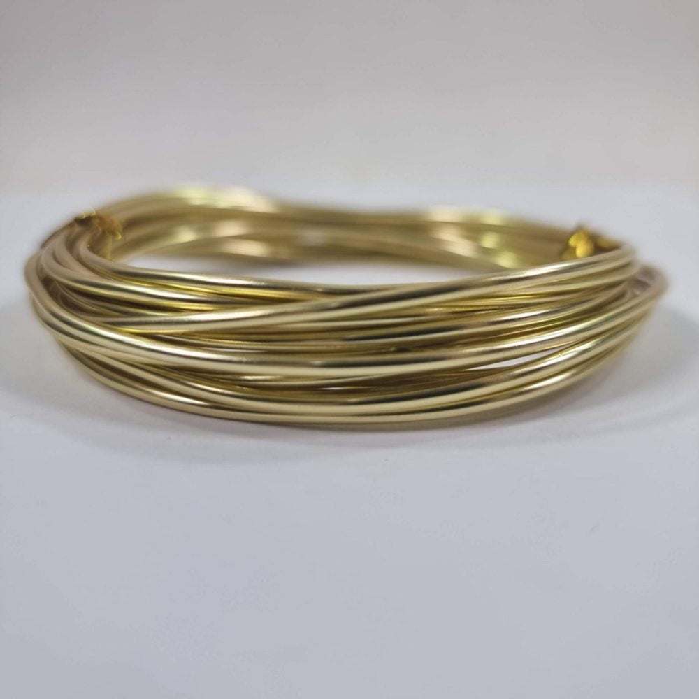 חוט אלומיניום 2 ממ 3.5 מטר – זהב בהיר