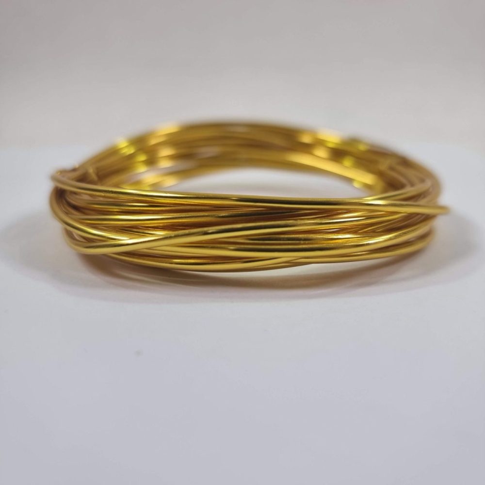 חוט אלומיניום 2 ממ 3.5 מטר – זהב