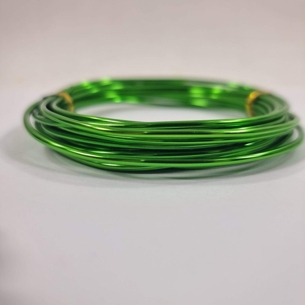 חוט אלומיניום 2 ממ 3.5 מטר – ירוק